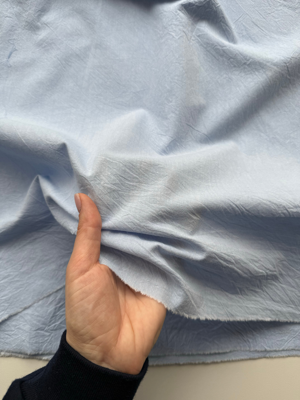 Вареный хлопок 250см. Голубой