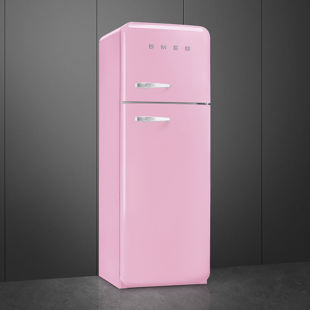 Отдельностоящий двухкамерный холодильник Smeg FAB30RPK5 розовый