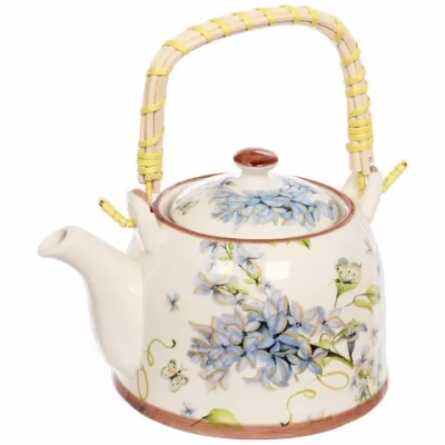 Чайник заварочный керамический 700мл с ситом «Сирень»