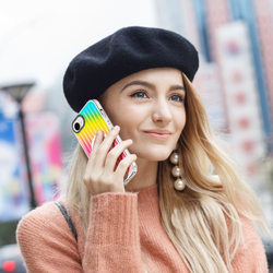 Усиленный прозрачный чехол (Gradient Rainbow) с поддержкой MagSafe от Dux Ducis для iPhone 16e, серия Zest Series Case