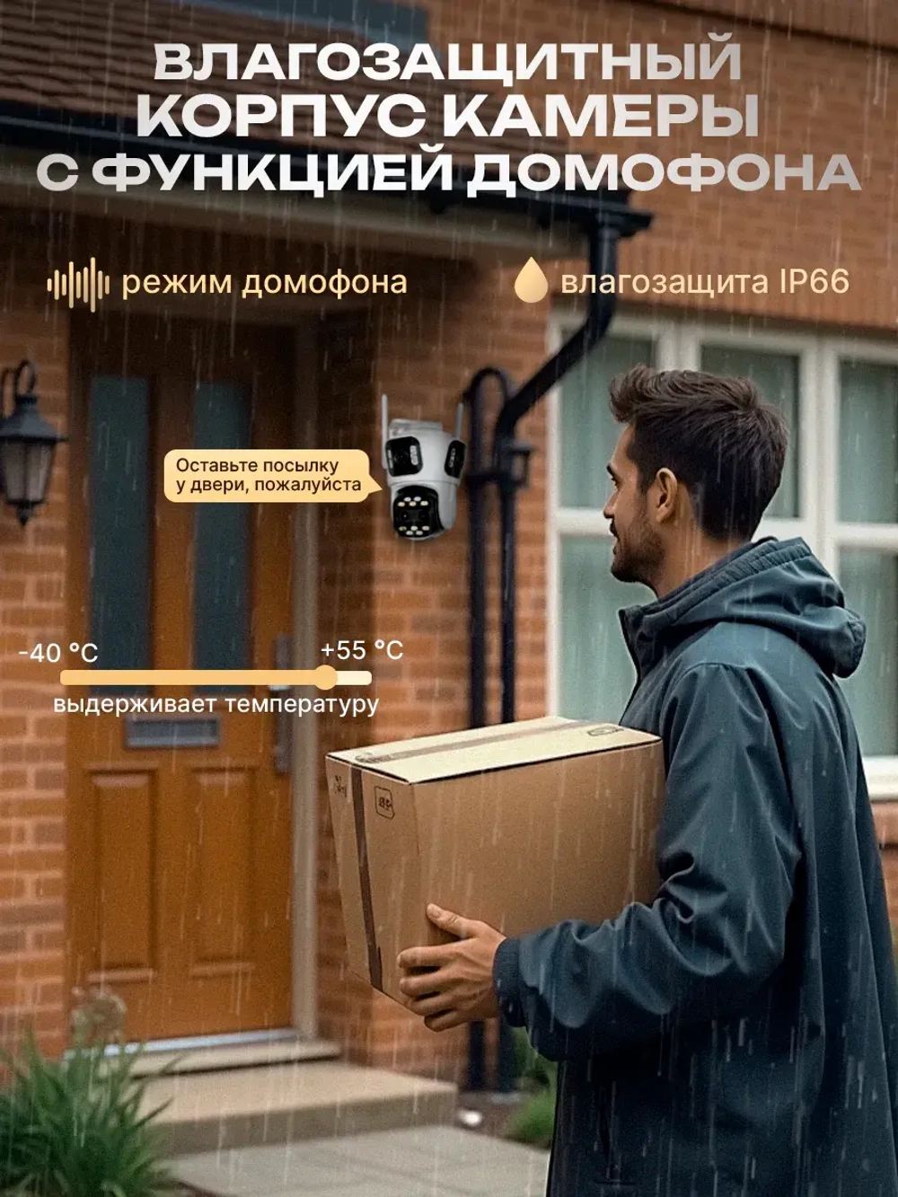 Камера видеонаблюдения уличная для дома Wi-Fi 8Х+64
