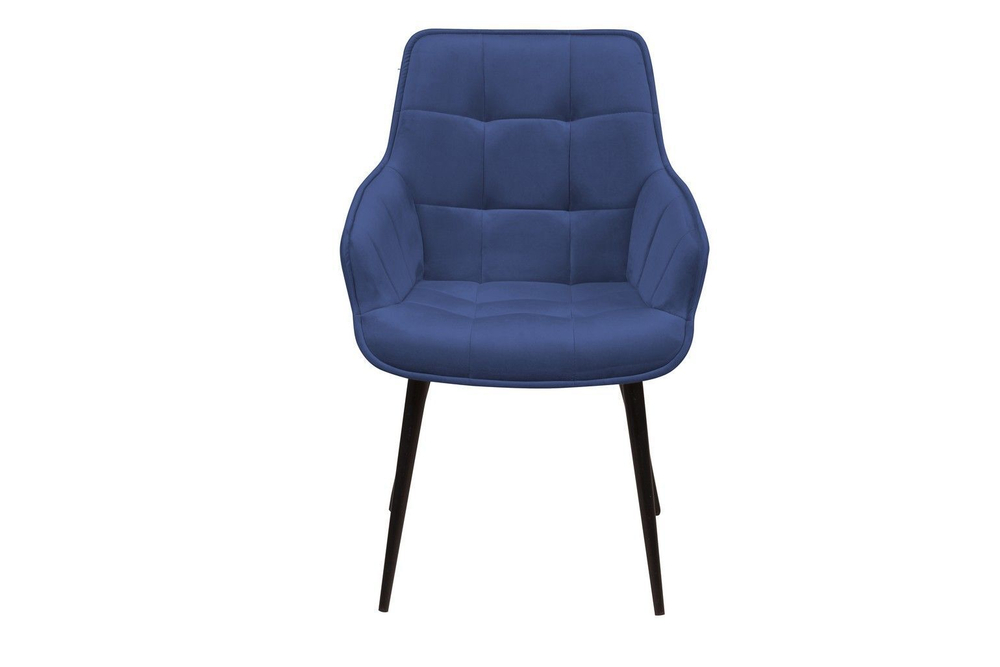 Стул с подлокотниками Capri, бархат синий 29 / опора конус