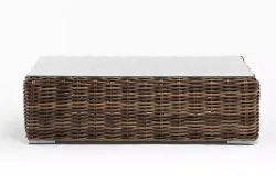 "Палермо" журнальный столик из искусственного ротанга, цвет соломенный