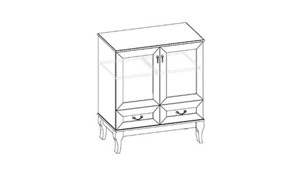 Комод Оливия -2, дуб зеленый