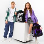 Ранец BRAUBERG SHINY, 2 отделения, с брелком, Pretty face, 38х28х14 см, 273142