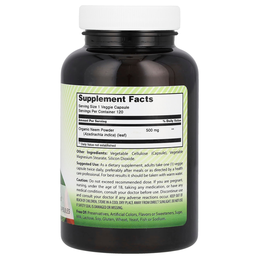 Amazing India, Ним, 500 мг, 120 растительных капсул