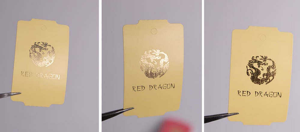 Бежевые бирки. Печать золотой фольгой.