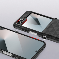 Складной чехол-книжка черного цвета от Dux Ducis для Samsung Z Flip 6, серия Fitt Series Case