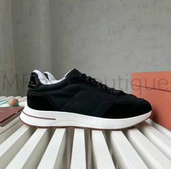 Черные мужские зимние кроссовки Loro Piana Week End Walk Evo Sneakers