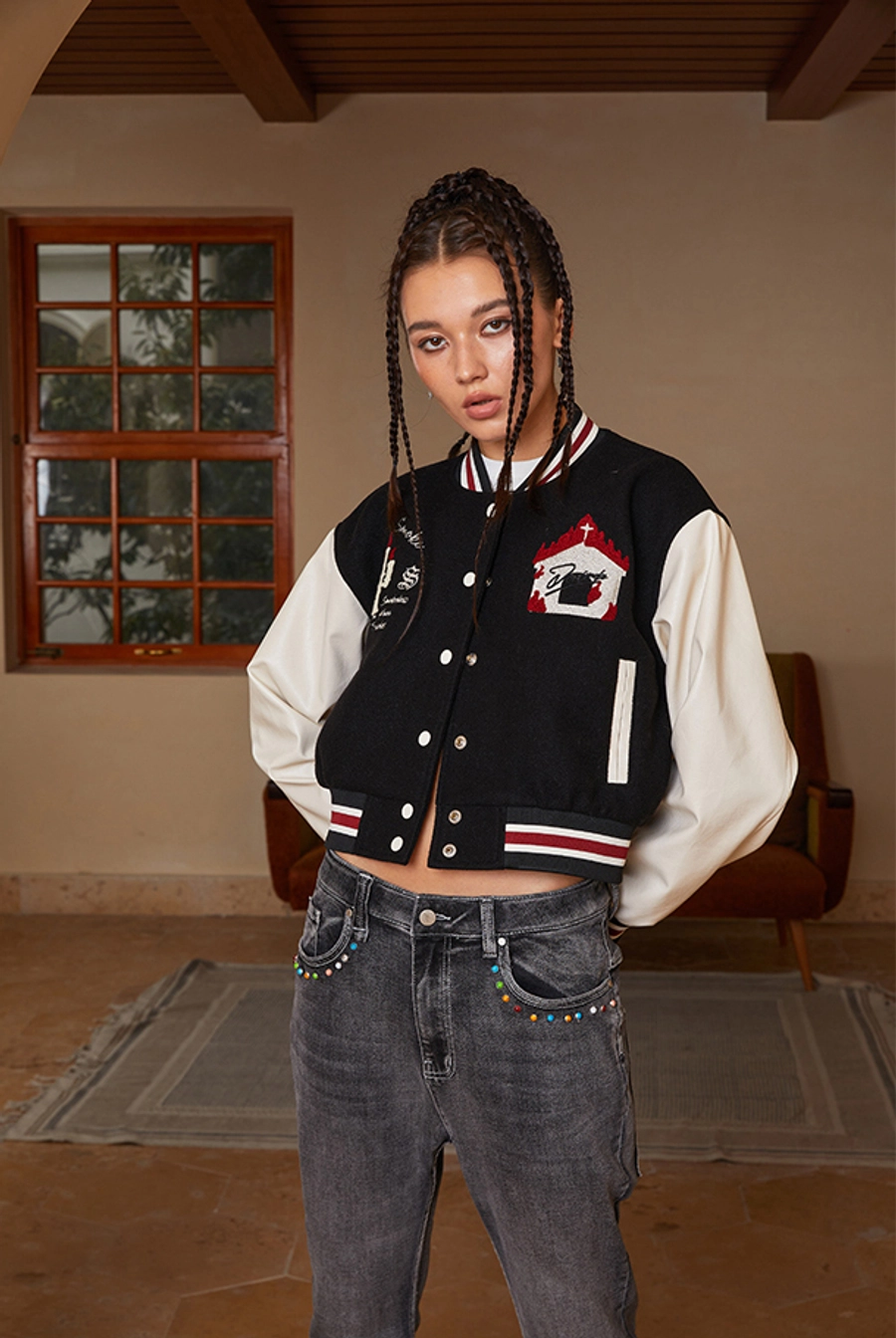 Женский бомбер DONSMOKE "Church Logo" Women Varsity Jacket