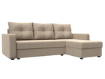 Диван угловой Ливерпуль Лайт правый угол, Бежевый, Велюр, 117718