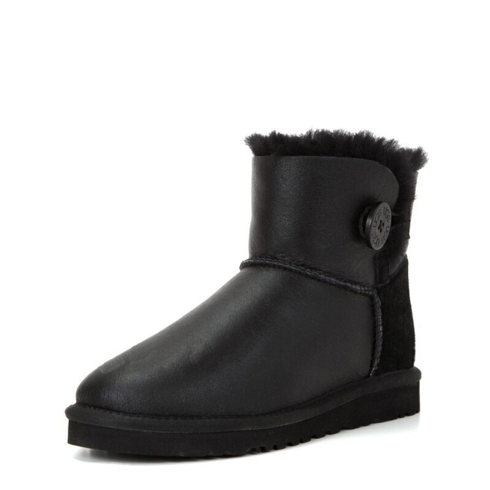 Угги Mini Bailey Button Metallic Black
