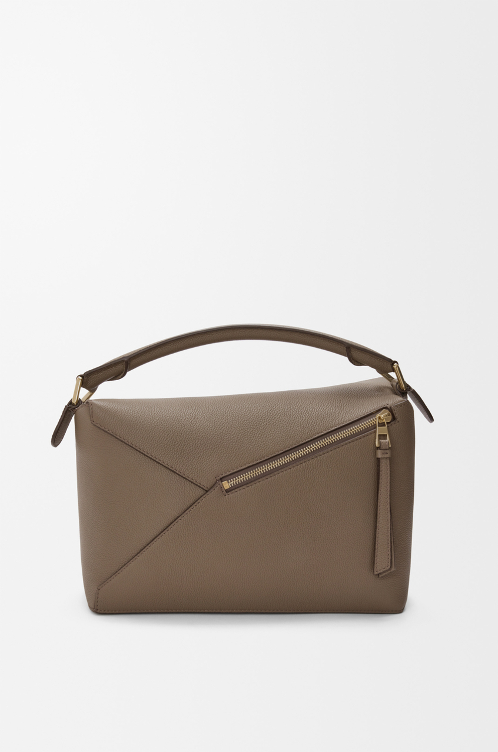 Loewe Сумка среднего размера Puzzle Edge из мягкой зернистой телячьей кожи, серо-коричневый