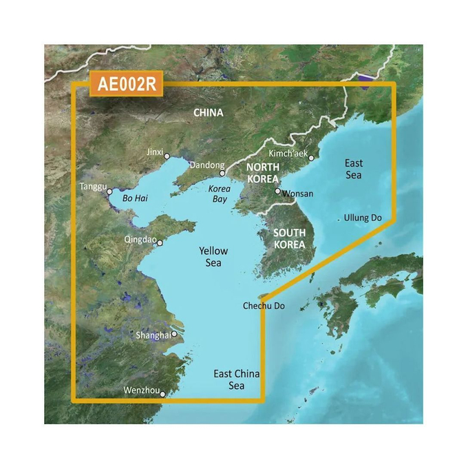 Карта VAE002R, Желтое море