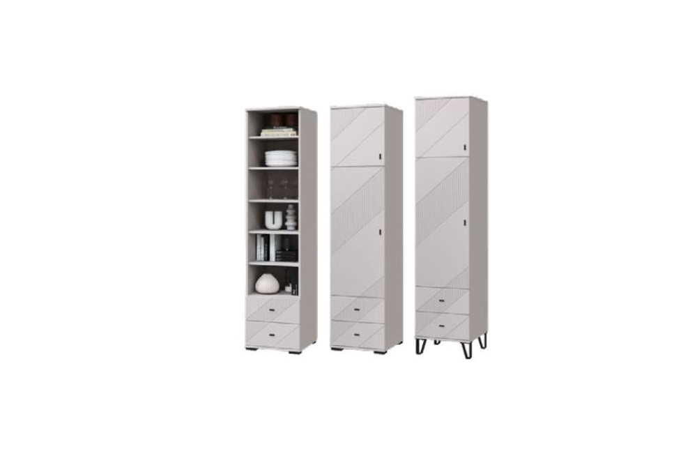 Шкаф-пенал напольный с полками для Дуб Золотой/Олива Софт 50х41х191