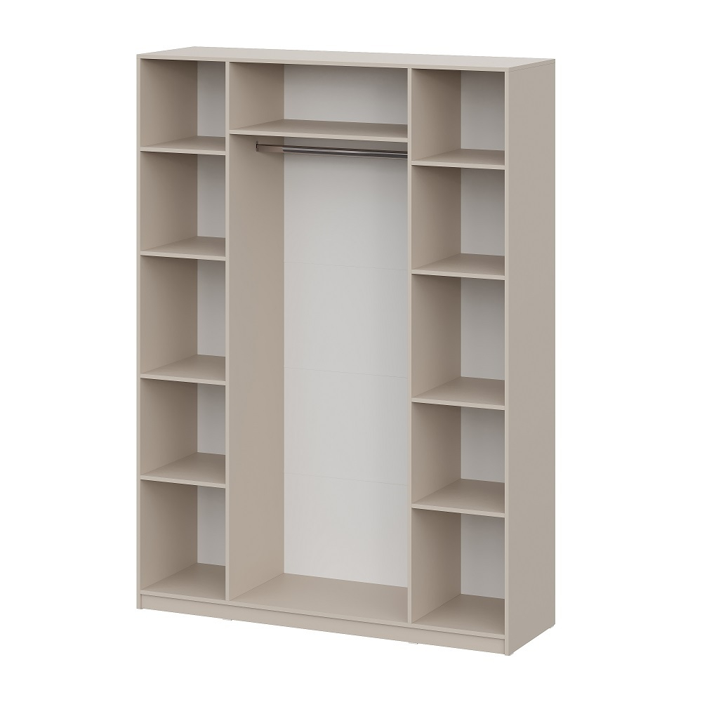 Шкаф распашной с наполнением (11 полок + 2 ящика + штанга) ШК 5 (1600), Меланж