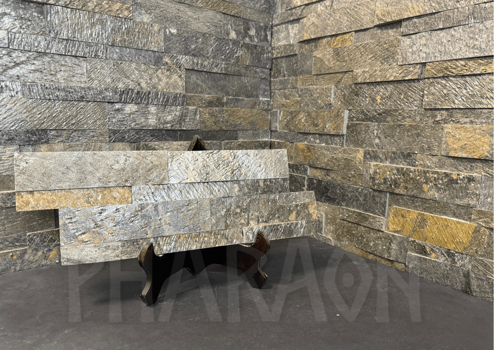 Натуральный камень Сланец Деоли Грин / Deoli Green Pharaon 150x400x8-16 Модерн