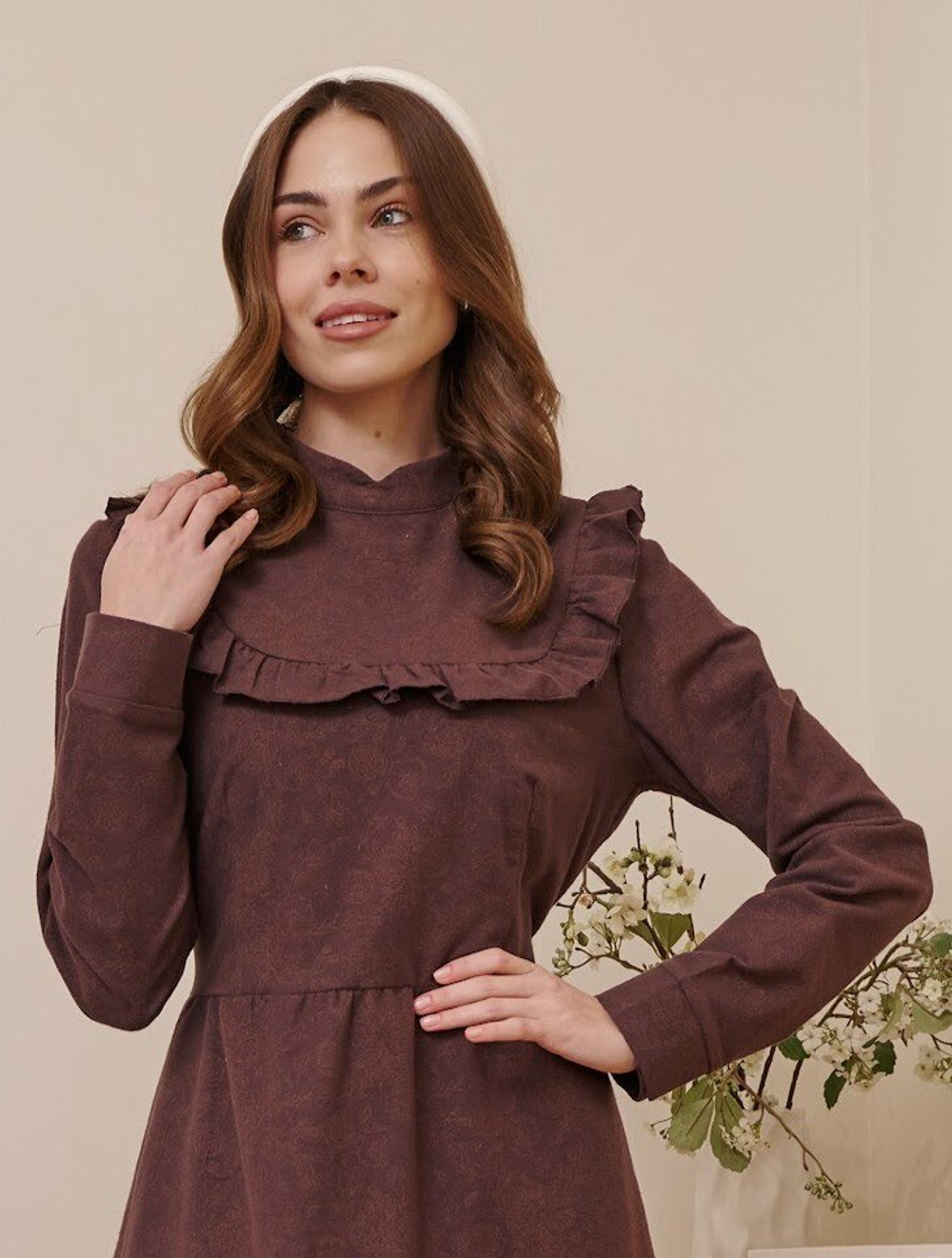 Платье с вшитой манишкой