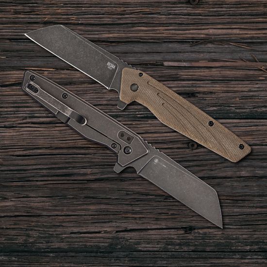 Складной нож Ontario 9000 Besra c клинком из стали AUS-8, рукоять микарта
