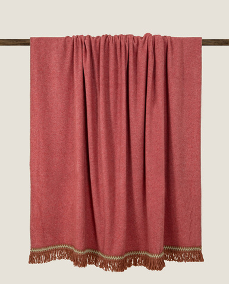 Плед 160х200 Frati Home Soft Bamboo Lava красный с тесьмой Rousseau