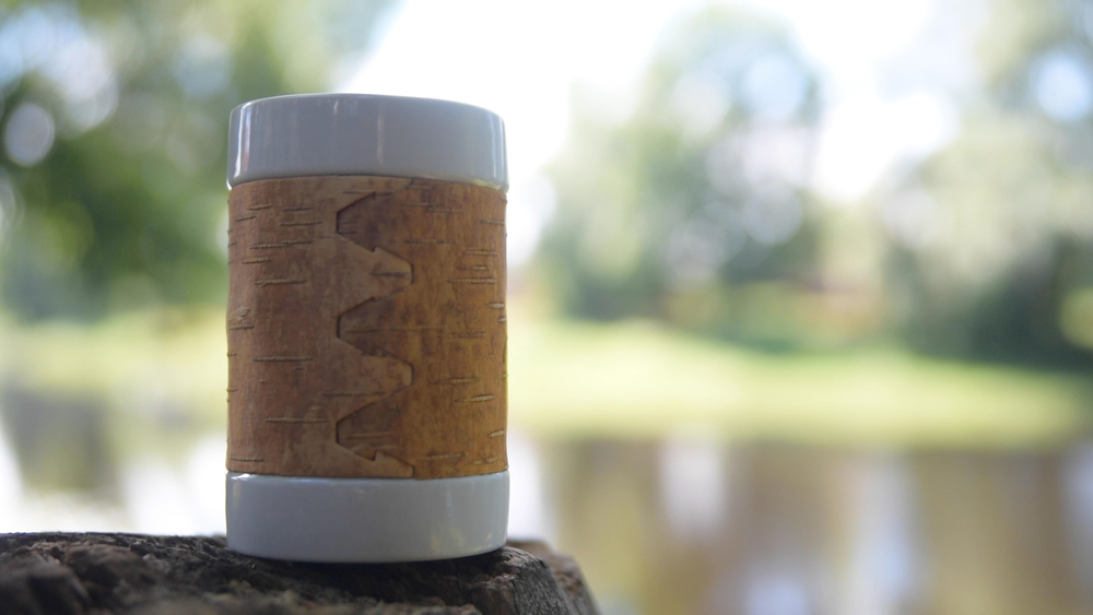 Малая фарфоровая пиала или миска для завтрака с берестой. Коллекция Достоевская или Старорусская