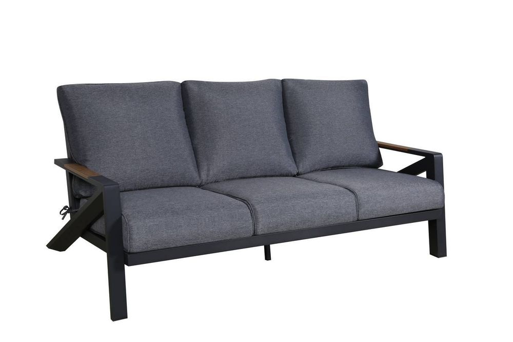 "Лотос" лаунж-зона 5-местная из алюминия, цвет темно-серый