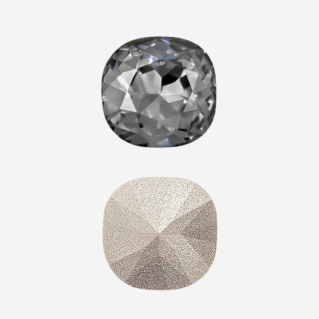 Кристалл Кушон (Сushion), оттенок "Серый"/"Gray", 12мм