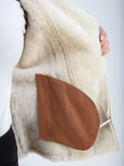 Дубленка авиатор натуральная короткая Турция