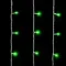 Светодиодный занавес 1*6 м., 600 зеленый LED ламп, прозрачный провод ПВХ, LTC (PCL601-10-2G)