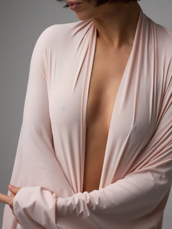 Микрофибра бельевая, эффект хлопка, Турция, пастельно-розовый