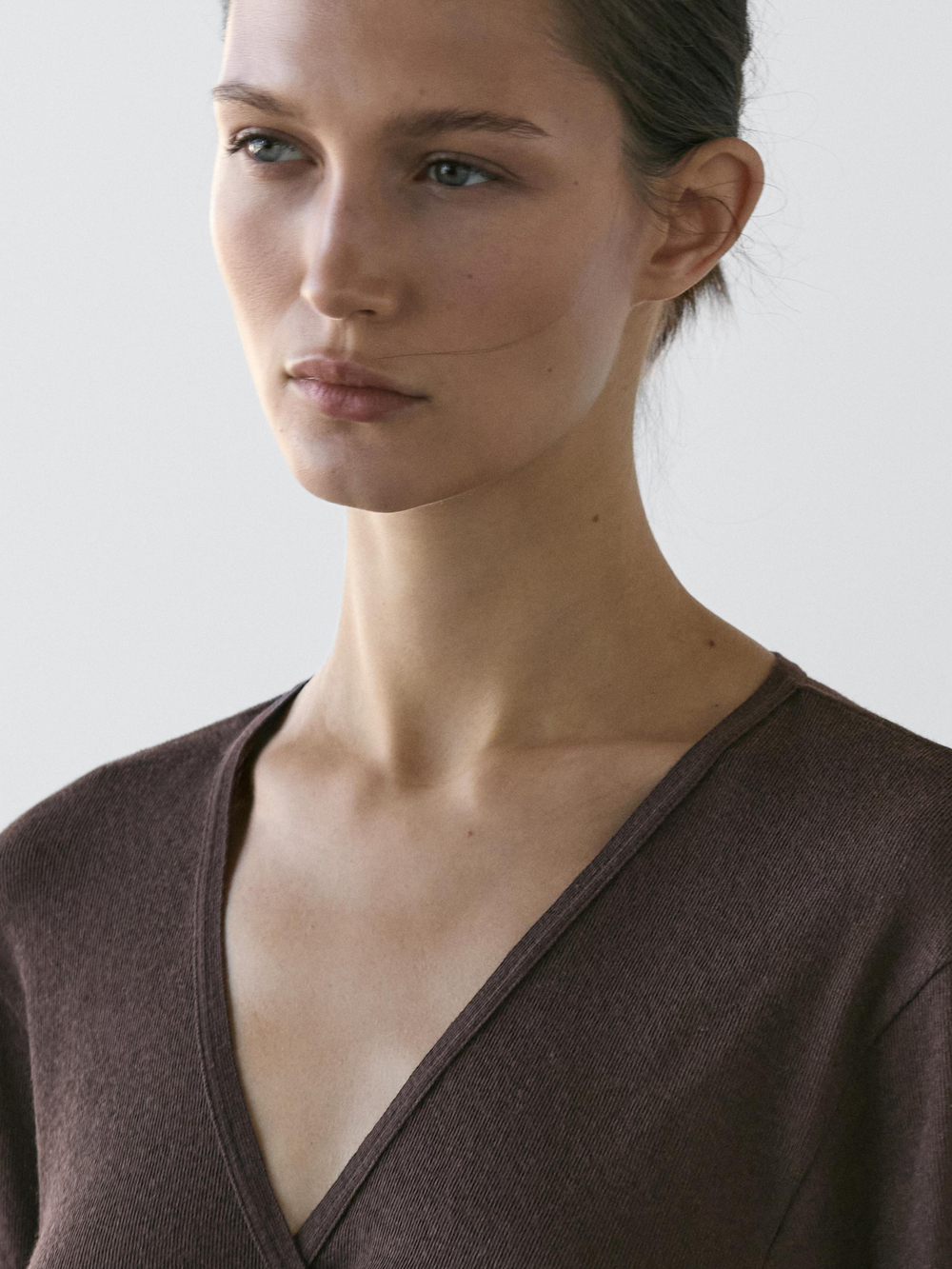 Massimo Dutti Двубортный кардиган, коричневый