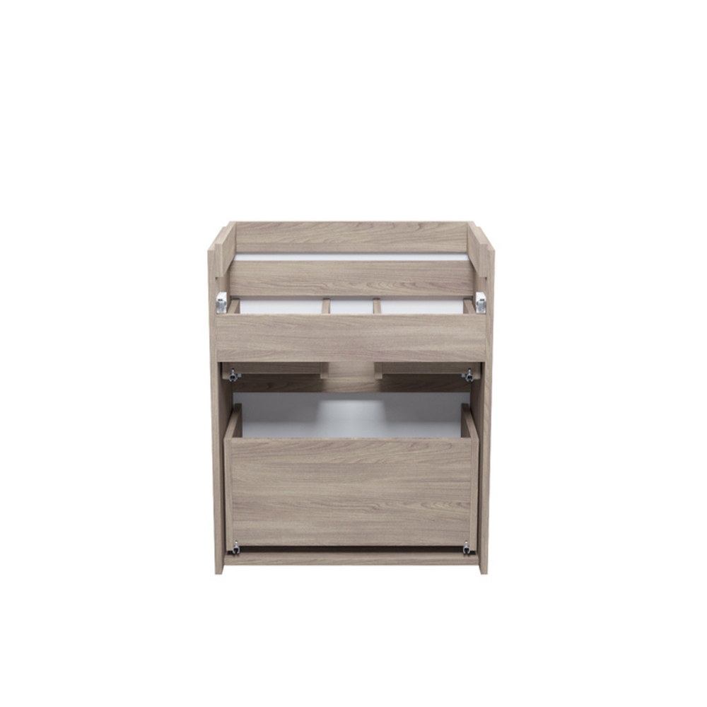 Тумба напольная с ящиками IDDIS Zodiac, 60 см, белая/под дерево, ZOD6ABFi95