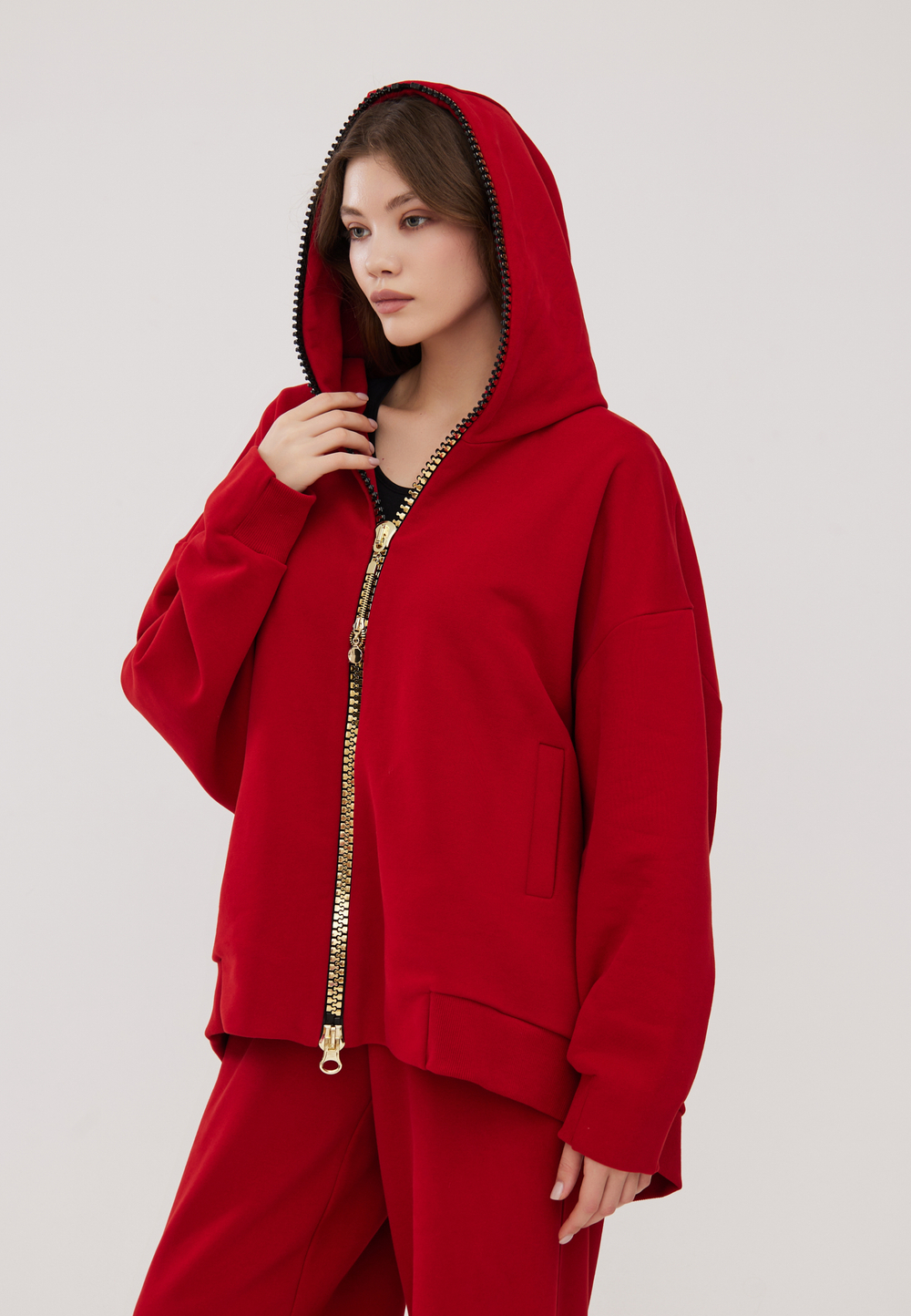 Худи WEST-2 Спорт Шик Красный