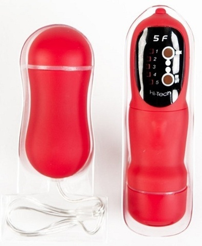 Красное виброяичко с пультом ДУ, 7 см