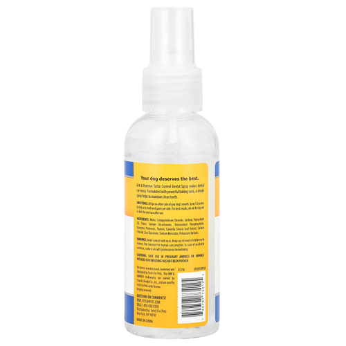Arm & Hammer, Tartar Control, стоматологический спрей для собак, мята, 118 мл (4 жидк. унц.)