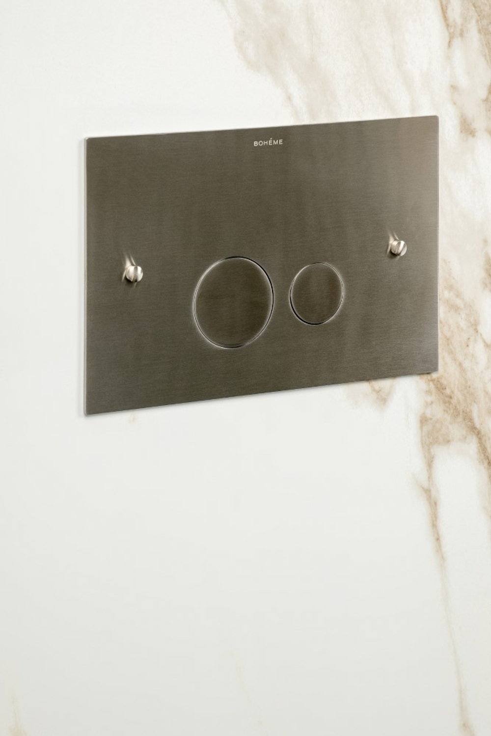 Boheme Кнопка для инсталляции латунь GUN METAL ультраплоская (для 666)