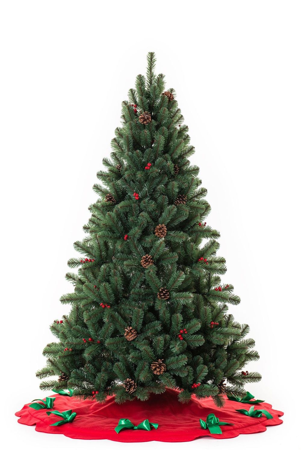 Елка с шишками и ягодами «Новогодняя сказка» (пвх) 120 см / 1.2 м