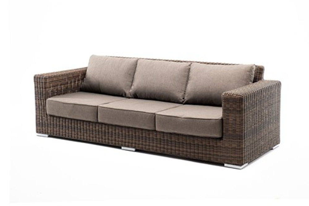 Прямой трехместный диван Боно, коричневый Артикул: YH-C3515W brown