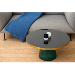 Столик кофейный odd, D75 см, черный/голубой