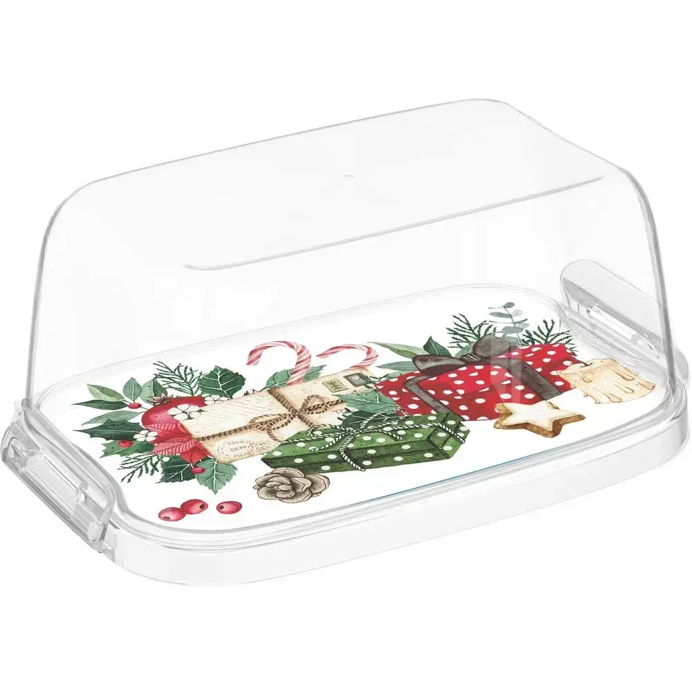 Масленка Bergamo с декором Игрушки, Бесцветный Масленка Bergamo с декором Игрушки, Бесцветный