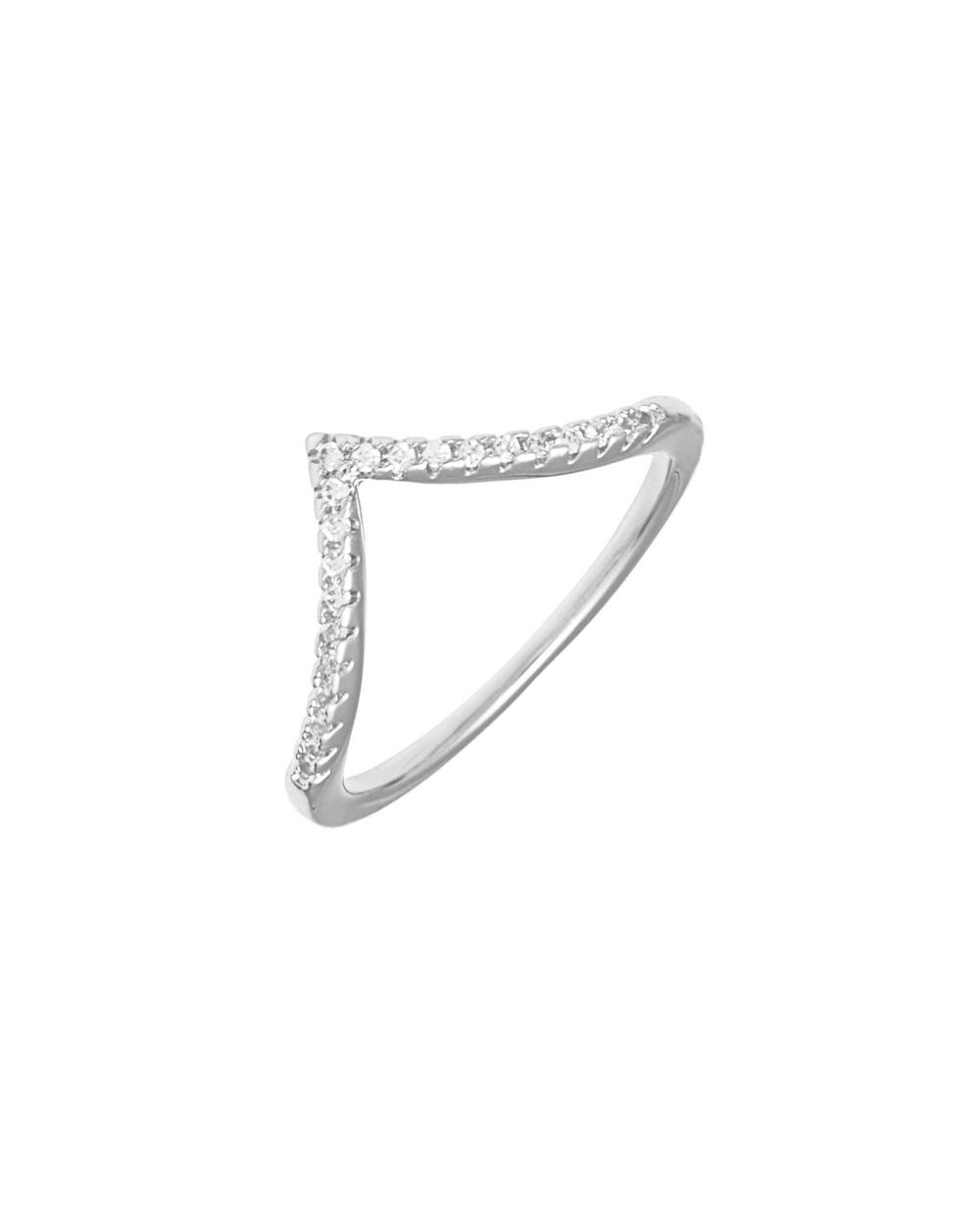 Кольцо на фалангу-галочка, серебро