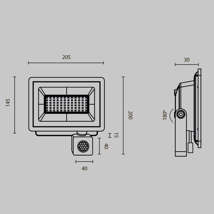 Прожектор светодиодный Maytoni Flood 50W 4000K FL001-L50B4KSR
