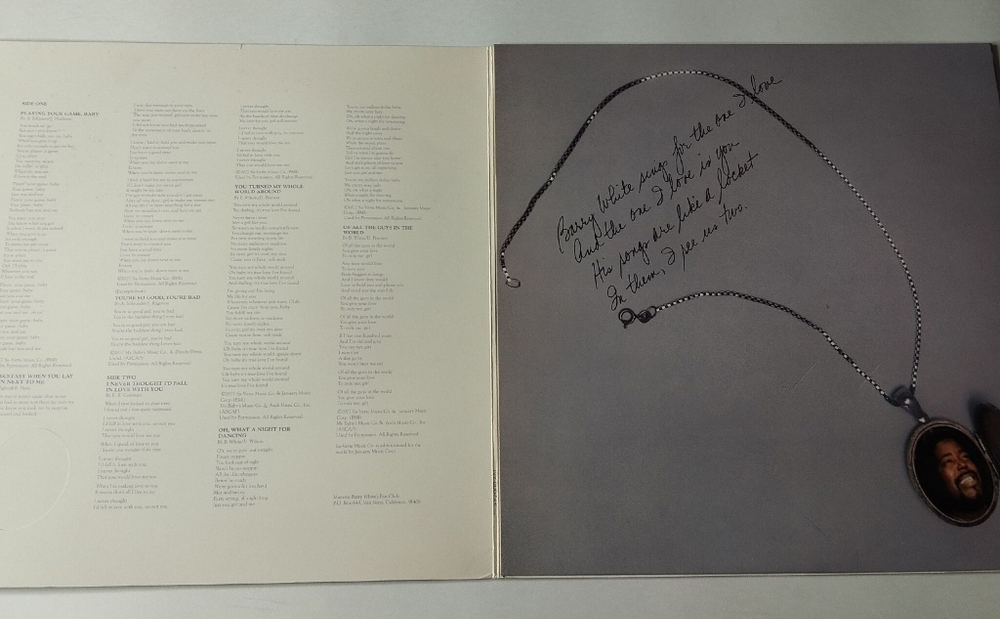 Винтажная виниловая пластинка LP Barry White Sings For Someone You Love (Japan 1977) (No Obi) Of All The Guys In The World