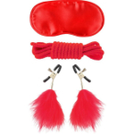 Секс-набор для фетиша Lover's Bondage Kit (Цвет: красный с черным)