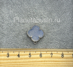 Разделители люкс (Корея) четырехлистник с натуральным камнем 0089