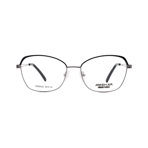 Оправа бабочка Amshar AM8932 C6 черный/серебро (Китай)