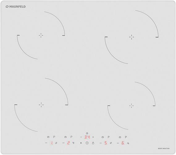 Индукционная стеклокерамич. панель MAUNFELD CVI604EXWH