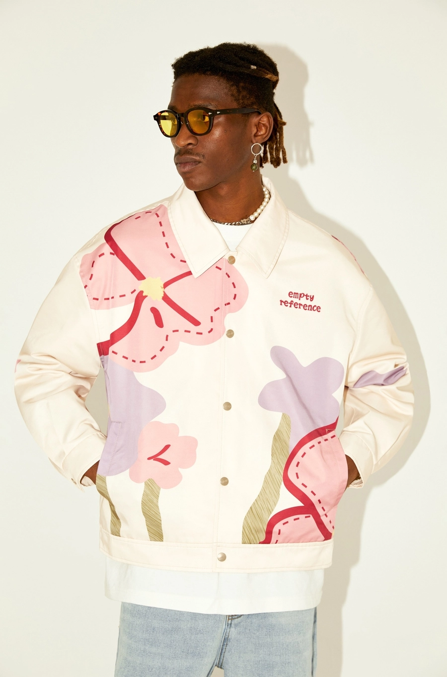 Куртка ER "Abstract Flowers" Jacket with Collar