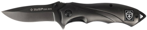 Нож ЗУБР ″ПРЕМИУМ″ ″ТИТАН″ складной, эргономичная цельнометаллическая рукоятка, 210мм/лезвие 80мм