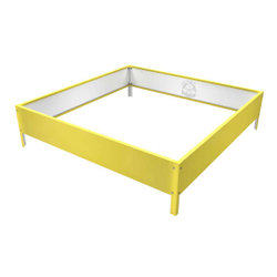 Клумба квадратная оцинкованная 1 ярус  RAL 1018 Цинково-жёлтый